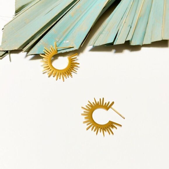 Anthro sun radiant earrings #120 - Picture 1 of 5